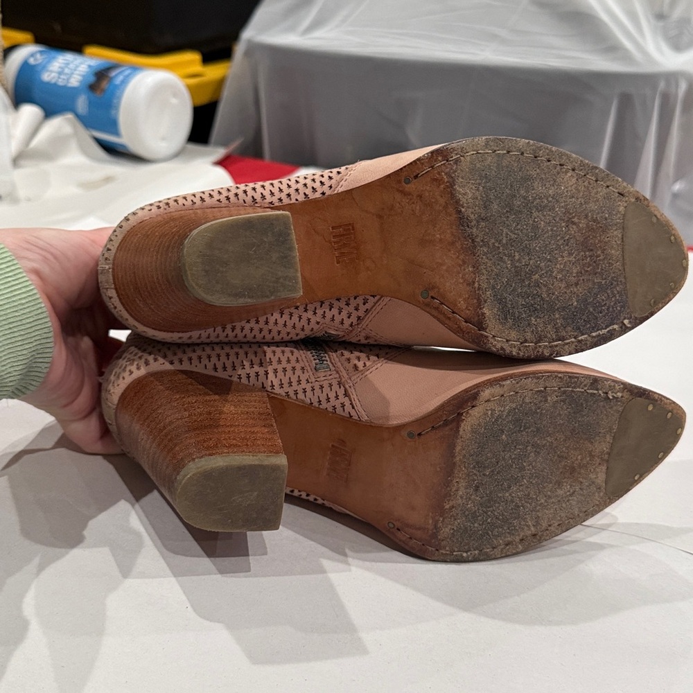 Frye Two-Tone blush Ankle Booties - Picture 5 of 5